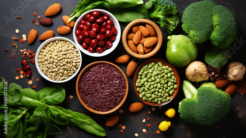 Vegan protein source. Legumes beans lentils