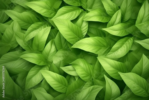 fresh green leaves abstract background. generative ai