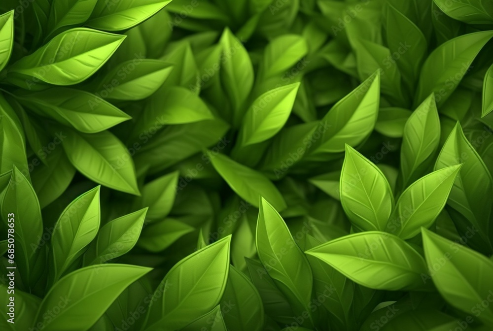 fresh green leaves abstract background. generative ai fresh green leaves abstract background. generative ai