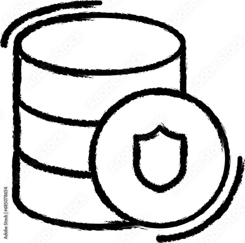 Database, security, networking vector icon in grunge style © Gunay