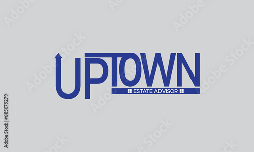 business logo design, business logo template, Estate Advisor logo, Uptown estate advisor