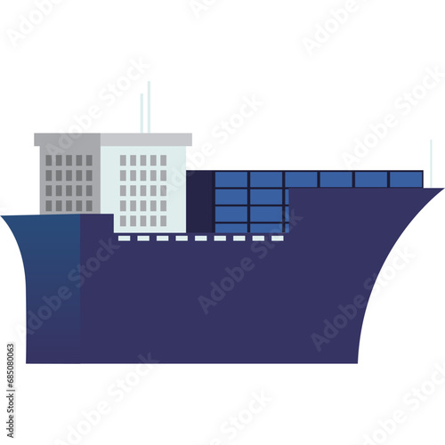 Cruise ship sea liner boat vector icon