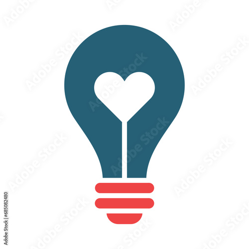 Passion Glyph Two Color Icon Design