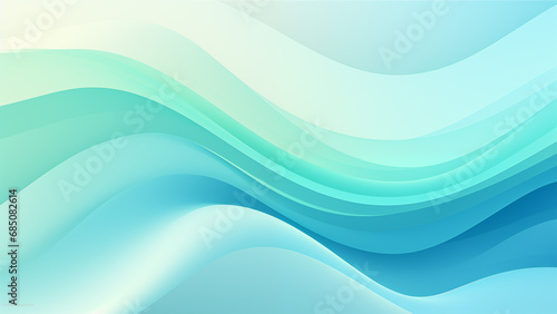 Blue and green gradient flat vector image for wallpapers