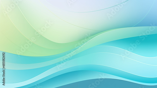 Blue and green gradient flat vector image for wallpapers © DY