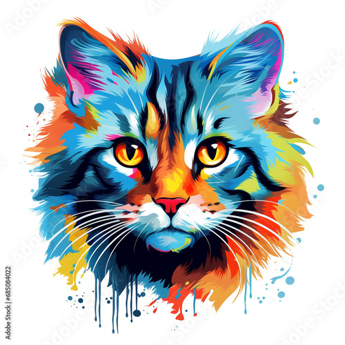 Ai Generated art cat with eyes amazing ligo