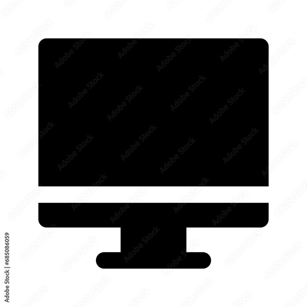 Computer Monitor Icon in trendy flat style isolated on white background. Monitor symbol for your web site design, logo, app, UI. Computer Monitor Icon in trendy flat style isolated on white background. Monitor symbol for your web site design, logo, app, UI.
