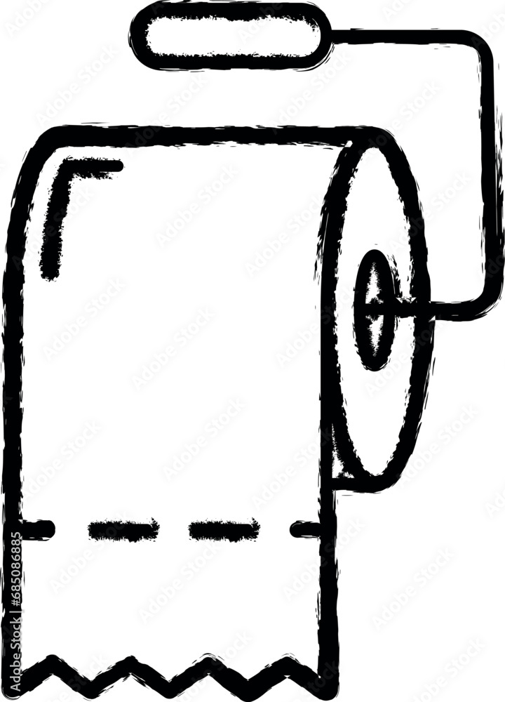 Toilet, paper vector icon in grunge style Toilet, paper vector icon in grunge style