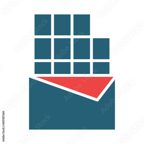 Chocolate Bar Glyph Two Color Icon Design