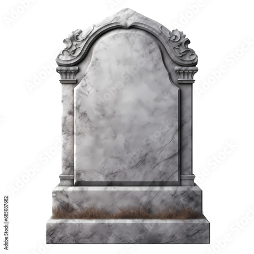 Tombstone tombstone isolated on transparent background photo