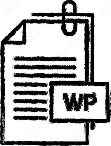 document, ico, crowdfunding vector icon in grunge style