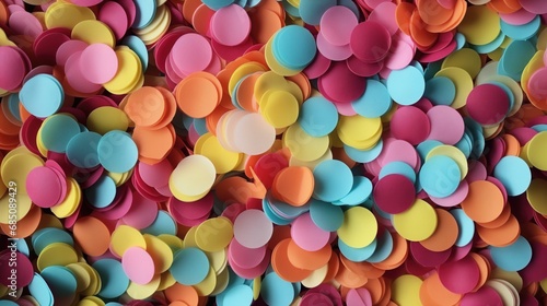Creative bright and vibrant colors of paper confetti