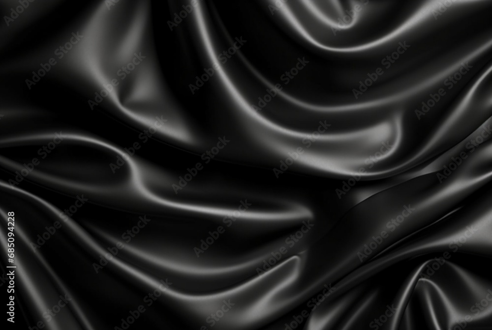Fototapeta premium luxury black fabric background. generative ai