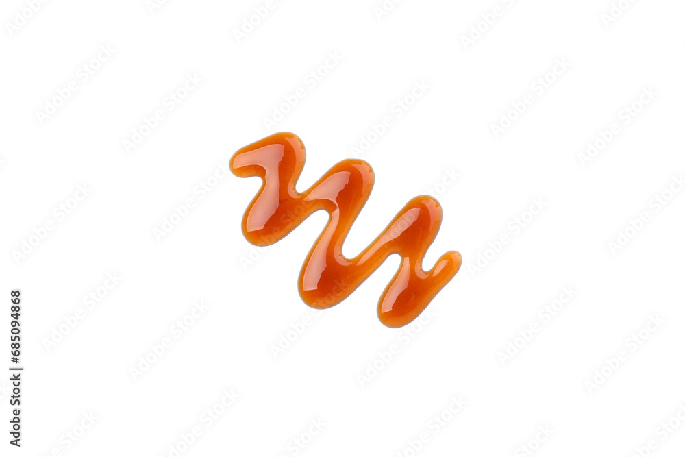 Obraz premium PNG,Liquid salted caramel, isolated on white background