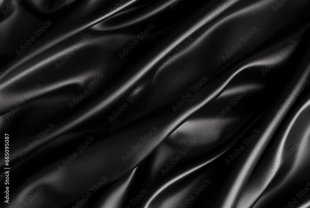 luxury black fabric background. generative ai