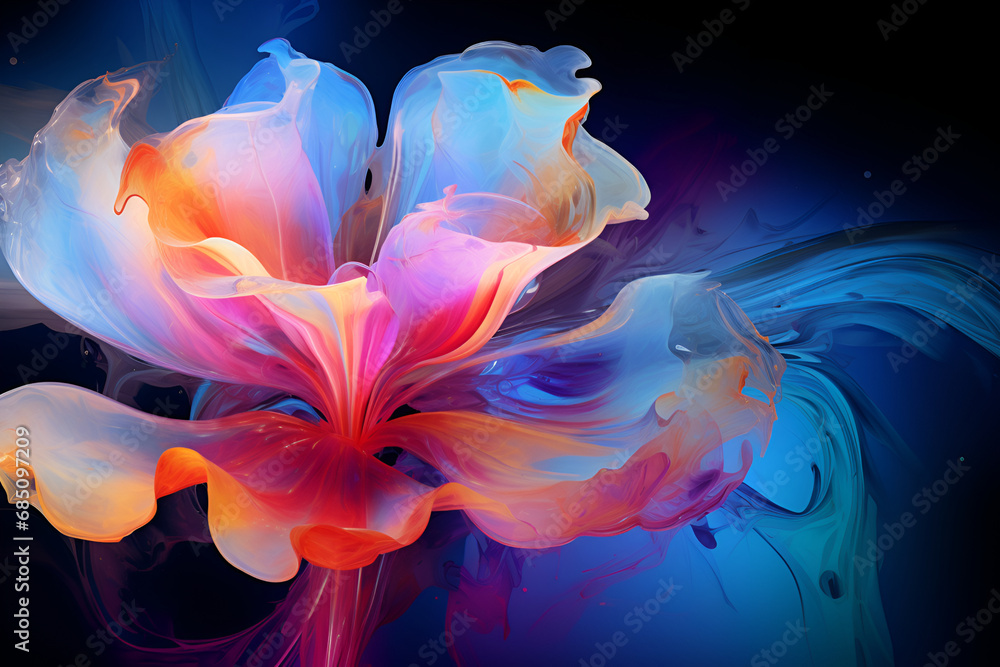 Abstrack Flower Background generative AI Abstrack Flower Background generative AI