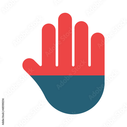 Hand Gesture Glyph Two Color Icon Design