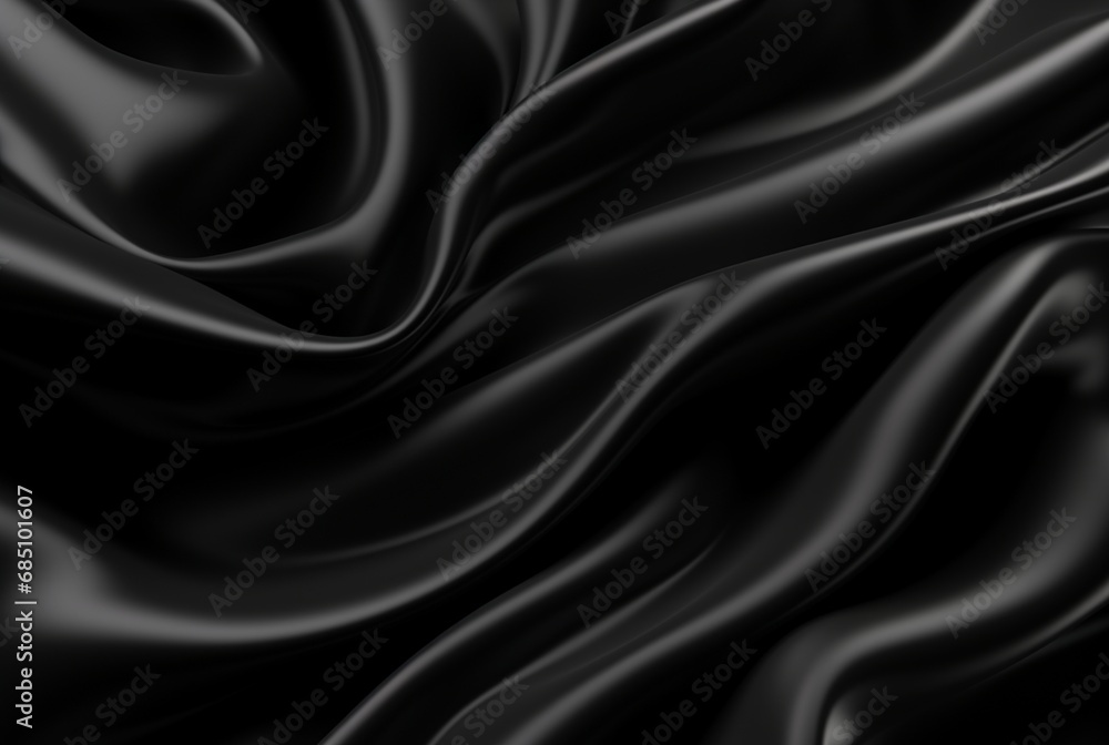 Obraz premium luxury black fabric background. generative ai