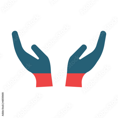 Hand Gesture Glyph Two Color Icon Design