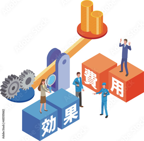 費用対効果のイメージイラスト