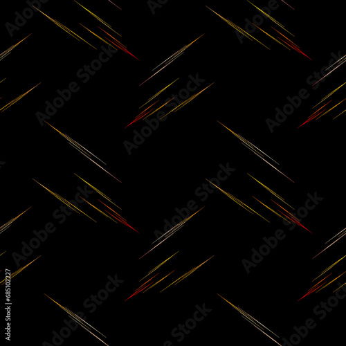 Abstract fractal seamless pattern on black background