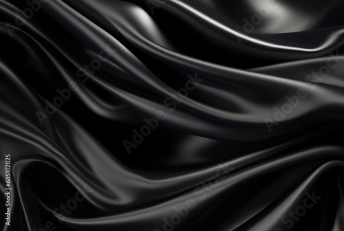 luxury black fabric background. generative ai