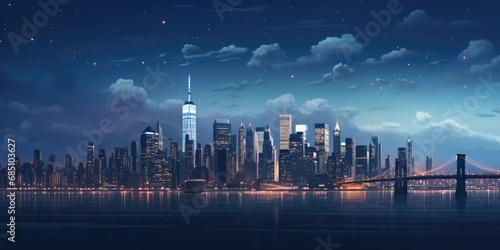 "Mesmerizing Cityscape: Capturing the Beauty of Stunning Night Views" Generativ Ai.