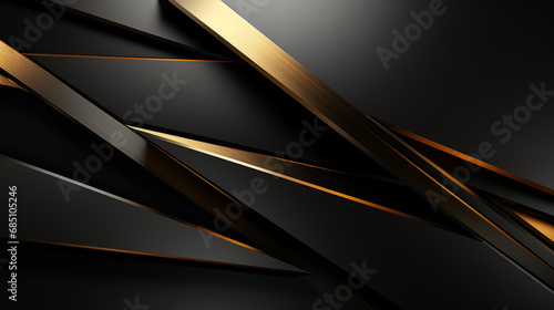 Abstract black and gold diagonal luxurious composition