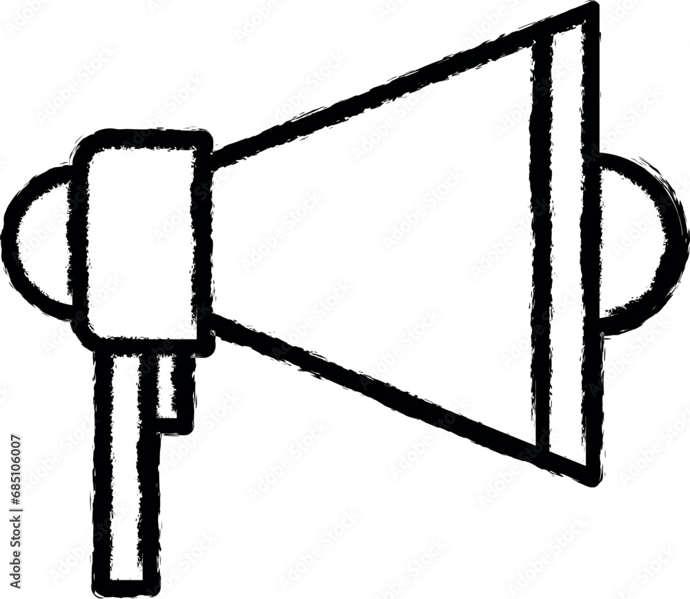 Emergencies, megaphone vector icon in grunge style Emergencies, megaphone vector icon in grunge style