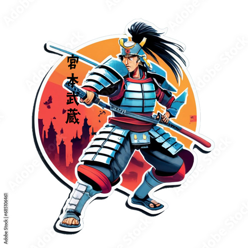 Fotótapéta Musashi Miyamoto samurai warrior with sword