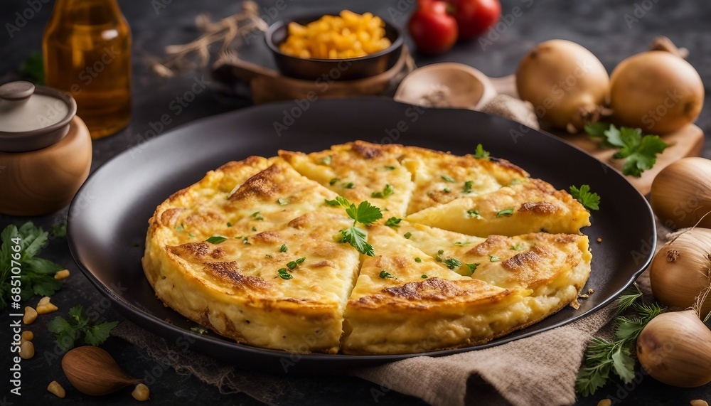  Tortilla Española  A classic Spanish omelets with potatoes and onions