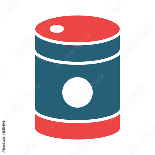 Tinned Food Glyph Two Color Icon Design