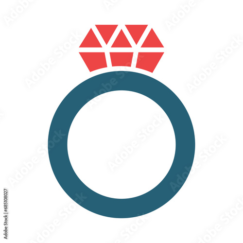 Jeweler Glyph Two Color Icon Design