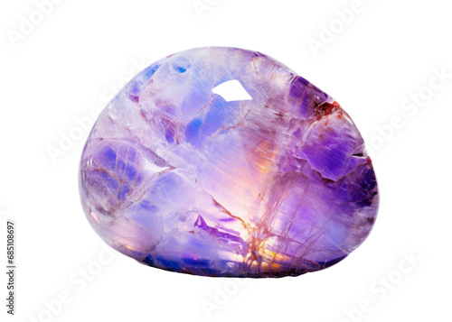 Mineral piedra preciosa Amatista en fondo transparente. photo