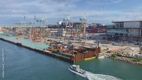 shipyard construction site near port of miami florida
 photo