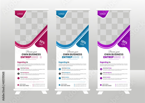 Modern Corporate rollup banner template, advertisement, vector illustration,  and display banner for your Corporate business, company.

