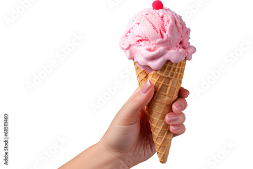 ice cream in hand