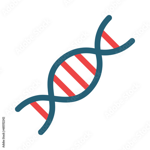 Gene Glyph Two Color Icon Design