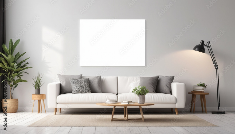 Fototapeta premium interior of a room with mockup