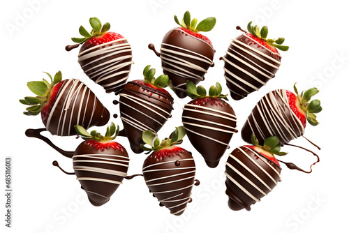 Chocolate-Covered Delight Strawberry Drizzle on a transparent background