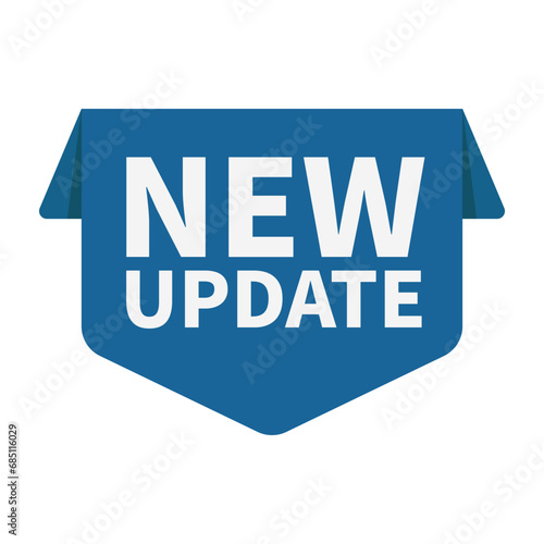 New Update In Blue Unique Shape For Upgrade Information Business Social Media Marketing
