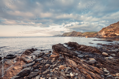 Iconic Second Valley coastal view at sunset, Fleurieu Peninsula, South Australia photo