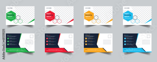 Modern Creative Corporate Post Card Template, Vector Template for Opening Invitation Editable, Professional Business Postcard Design, Event Card Design, Invitation Design, Direct Mail EDDM Template