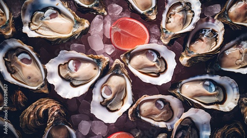 healthy closeup seafood food oyster illustration shell fresh, raw delicious, lemon dinner healthy closeup seafood food oyster