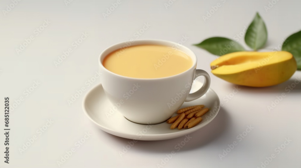 A cup of lemon flavor milk tea delicate posed Ai Generative A cup of lemon flavor milk tea delicate posed Ai Generative