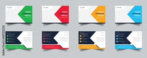 Modern Creative Corporate Post Card Template, Vector Template for Opening Invitation Editable, Professional Business Postcard Design, Event Card Design, Invitation Design, Direct Mail EDDM Template
