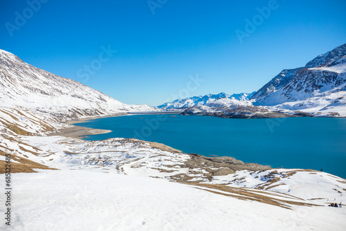 Lac du mont Cenis en hiver