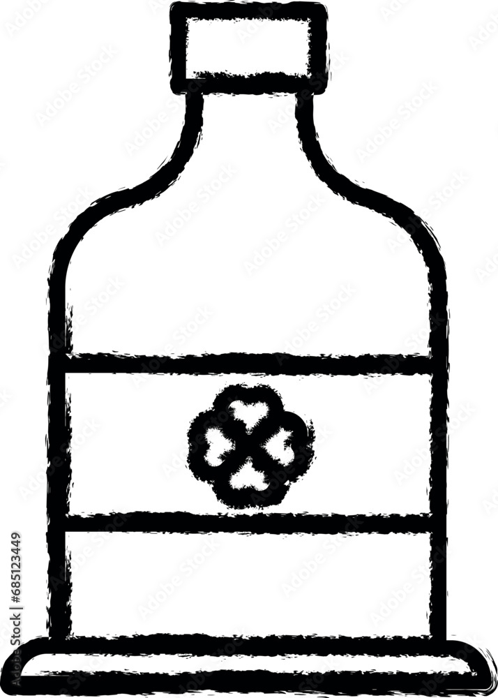 alcohol, bottle, clover, drink vector icon in grunge style alcohol, bottle, clover, drink vector icon in grunge style