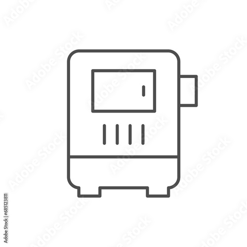 Solid fuel boiler line icon