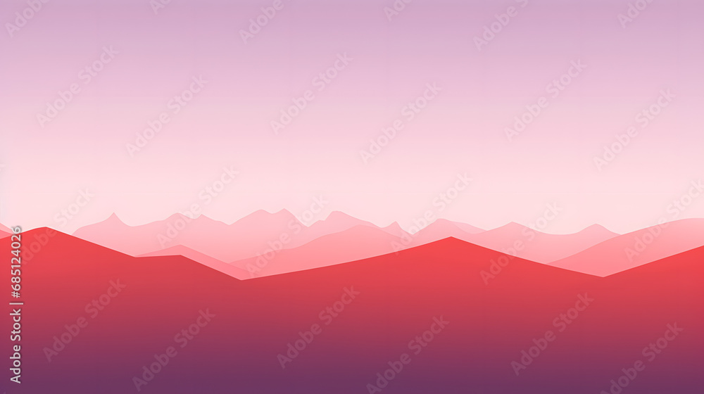 Fototapeta premium red illustration of landscape